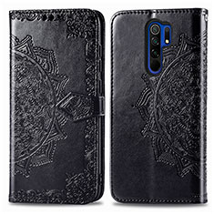 Custodia Portafoglio In Pelle Fantasia Modello Cover con Supporto per Xiaomi Poco M2 Nero