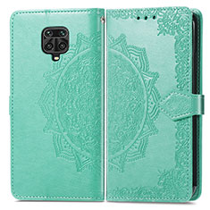 Custodia Portafoglio In Pelle Fantasia Modello Cover con Supporto per Xiaomi Poco M2 Pro Verde