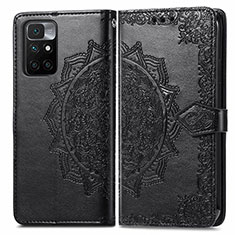 Custodia Portafoglio In Pelle Fantasia Modello Cover con Supporto per Xiaomi Redmi Note 11 4G (2021) Nero