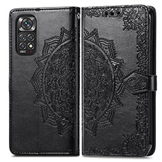 Custodia Portafoglio In Pelle Fantasia Modello Cover con Supporto per Xiaomi Redmi Note 11 Pro 4G Nero