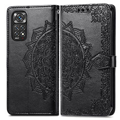 Custodia Portafoglio In Pelle Fantasia Modello Cover con Supporto per Xiaomi Redmi Note 11S 4G Nero