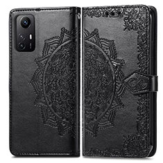 Custodia Portafoglio In Pelle Fantasia Modello Cover con Supporto per Xiaomi Redmi Note 12S Nero