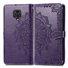 Custodia Portafoglio In Pelle Fantasia Modello Cover con Supporto per Xiaomi Redmi Note 9 Pro Max Viola