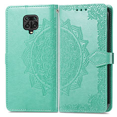 Custodia Portafoglio In Pelle Fantasia Modello Cover con Supporto per Xiaomi Redmi Note 9S Verde