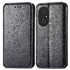 Custodia Portafoglio In Pelle Fantasia Modello Cover con Supporto S01D per Huawei Honor 50 SE 5G Nero