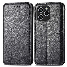 Custodia Portafoglio In Pelle Fantasia Modello Cover con Supporto S01D per Huawei Honor 60 SE 5G Nero