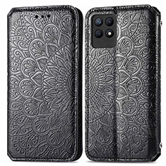 Custodia Portafoglio In Pelle Fantasia Modello Cover con Supporto S01D per Realme 8i Nero