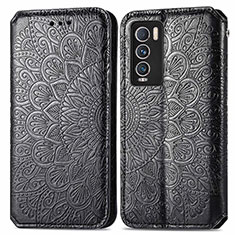 Custodia Portafoglio In Pelle Fantasia Modello Cover con Supporto S01D per Realme GT Master Explorer 5G Nero