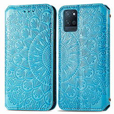 Custodia Portafoglio In Pelle Fantasia Modello Cover con Supporto S01D per Realme V11 5G Blu