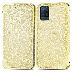 Custodia Portafoglio In Pelle Fantasia Modello Cover con Supporto S01D per Realme V11 5G Oro