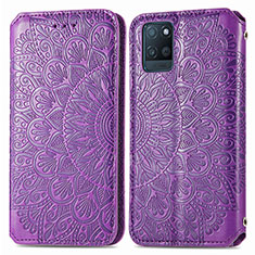 Custodia Portafoglio In Pelle Fantasia Modello Cover con Supporto S01D per Realme V11 5G Viola