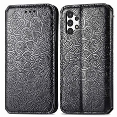 Custodia Portafoglio In Pelle Fantasia Modello Cover con Supporto S01D per Samsung Galaxy A13 4G Nero