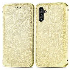 Custodia Portafoglio In Pelle Fantasia Modello Cover con Supporto S01D per Samsung Galaxy A13 5G Oro