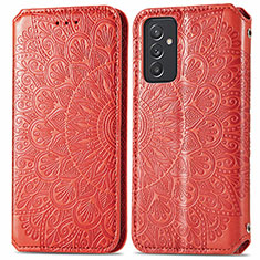 Custodia Portafoglio In Pelle Fantasia Modello Cover con Supporto S01D per Samsung Galaxy A24 4G Rosso