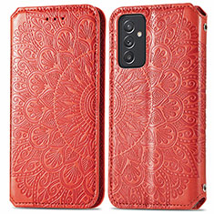 Custodia Portafoglio In Pelle Fantasia Modello Cover con Supporto S01D per Samsung Galaxy A35 5G Rosso