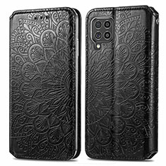 Custodia Portafoglio In Pelle Fantasia Modello Cover con Supporto S01D per Samsung Galaxy F62 5G Nero