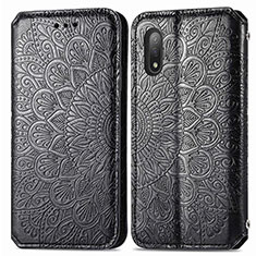 Custodia Portafoglio In Pelle Fantasia Modello Cover con Supporto S01D per Sony Xperia Ace II Nero