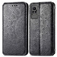 Custodia Portafoglio In Pelle Fantasia Modello Cover con Supporto S01D per Xiaomi Civi 1S 5G Nero