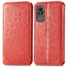 Custodia Portafoglio In Pelle Fantasia Modello Cover con Supporto S01D per Xiaomi Civi 1S 5G Rosso