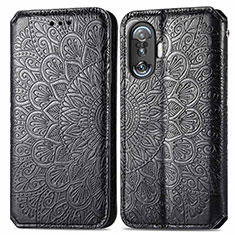 Custodia Portafoglio In Pelle Fantasia Modello Cover con Supporto S01D per Xiaomi Poco F4 GT 5G Nero