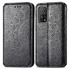 Custodia Portafoglio In Pelle Fantasia Modello Cover con Supporto S01D per Xiaomi Redmi K30S 5G Nero