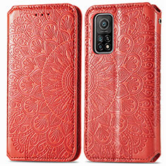 Custodia Portafoglio In Pelle Fantasia Modello Cover con Supporto S01D per Xiaomi Redmi K30S 5G Rosso