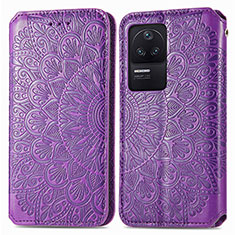 Custodia Portafoglio In Pelle Fantasia Modello Cover con Supporto S01D per Xiaomi Redmi K40S 5G Viola