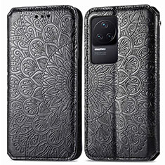 Custodia Portafoglio In Pelle Fantasia Modello Cover con Supporto S01D per Xiaomi Redmi K50 5G Nero