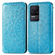 Custodia Portafoglio In Pelle Fantasia Modello Cover con Supporto S01D per Xiaomi Redmi K50 Pro 5G Blu