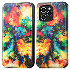 Custodia Portafoglio In Pelle Fantasia Modello Cover con Supporto S02D per Huawei Honor 60 SE 5G Multicolore