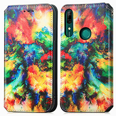 Custodia Portafoglio In Pelle Fantasia Modello Cover con Supporto S02D per Huawei Honor 9X Multicolore