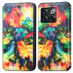 Custodia Portafoglio In Pelle Fantasia Modello Cover con Supporto S02D per OnePlus Ace Pro 5G Multicolore