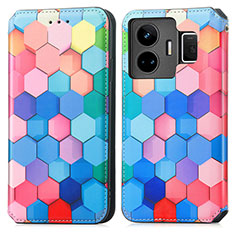 Custodia Portafoglio In Pelle Fantasia Modello Cover con Supporto S02D per Realme GT Neo6 5G Colorato