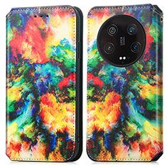 Custodia Portafoglio In Pelle Fantasia Modello Cover con Supporto S02D per Xiaomi Mi 13 Ultra 5G Multicolore