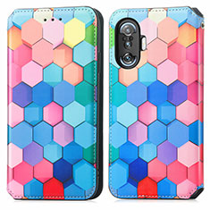 Custodia Portafoglio In Pelle Fantasia Modello Cover con Supporto S02D per Xiaomi Redmi K40 Gaming 5G Colorato