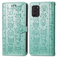 Custodia Portafoglio In Pelle Fantasia Modello Cover con Supporto S03D per Nokia G100 Verde