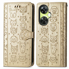 Custodia Portafoglio In Pelle Fantasia Modello Cover con Supporto S03D per Oppo K11x 5G Oro