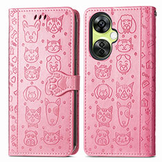 Custodia Portafoglio In Pelle Fantasia Modello Cover con Supporto S03D per Oppo K11x 5G Rosa