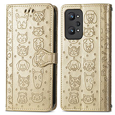 Custodia Portafoglio In Pelle Fantasia Modello Cover con Supporto S03D per Realme GT Neo 3T 5G Oro