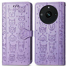 Custodia Portafoglio In Pelle Fantasia Modello Cover con Supporto S03D per Realme Narzo 60 Pro 5G Viola