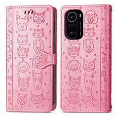 Custodia Portafoglio In Pelle Fantasia Modello Cover con Supporto S03D per Xiaomi Mi 11i 5G Rosa