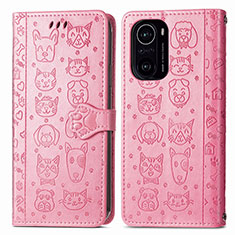 Custodia Portafoglio In Pelle Fantasia Modello Cover con Supporto S03D per Xiaomi Mi 11X 5G Rosa