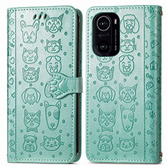 Custodia Portafoglio In Pelle Fantasia Modello Cover con Supporto S03D per Xiaomi Mi 11X 5G Verde