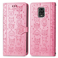 Custodia Portafoglio In Pelle Fantasia Modello Cover con Supporto S03D per Xiaomi Poco M2 Pro Rosa