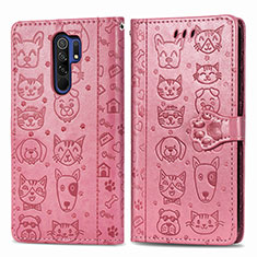 Custodia Portafoglio In Pelle Fantasia Modello Cover con Supporto S03D per Xiaomi Poco M2 Rosa