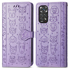 Custodia Portafoglio In Pelle Fantasia Modello Cover con Supporto S03D per Xiaomi Redmi Note 12 Pro 4G Viola