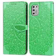 Custodia Portafoglio In Pelle Fantasia Modello Cover con Supporto S04D per Motorola Moto G Stylus (2021) Verde