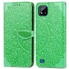 Custodia Portafoglio In Pelle Fantasia Modello Cover con Supporto S04D per Realme C11 (2021) Verde