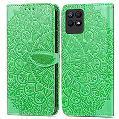 Custodia Portafoglio In Pelle Fantasia Modello Cover con Supporto S04D per Realme Narzo 50 4G Verde