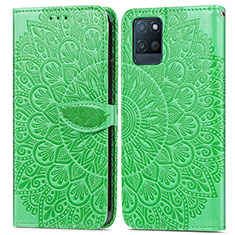 Custodia Portafoglio In Pelle Fantasia Modello Cover con Supporto S04D per Realme V11 5G Verde